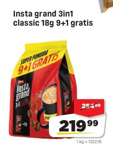 Insta grand 3in1 classic 18g 9+1 gratis