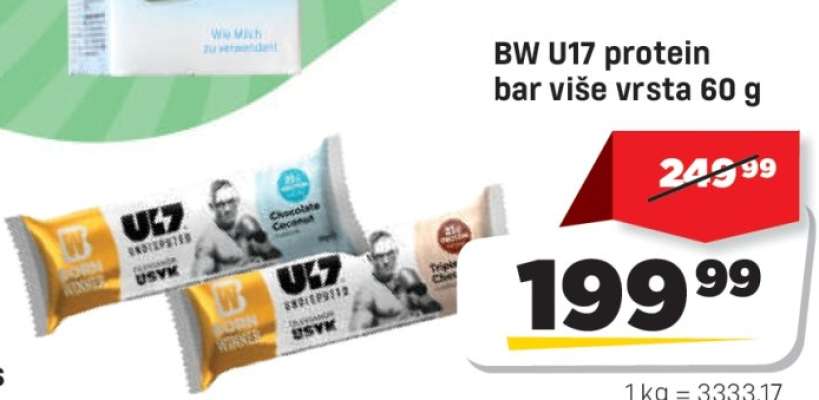 BW U17 protein bar više vrsta 60 g