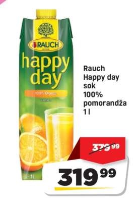 Rauch Happy day sok 100% pomorandža 1 l