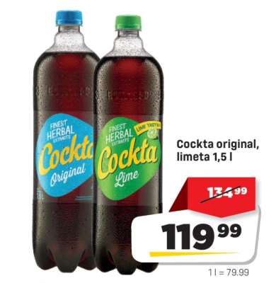 Cockta original, limeta 1,5 l
