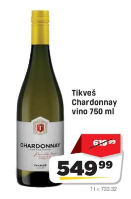 Tikveš Chardonnay vino 750 ml