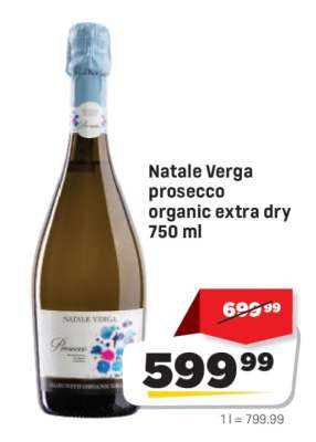 Natale Verga prosecco organic extra dry 750 ml