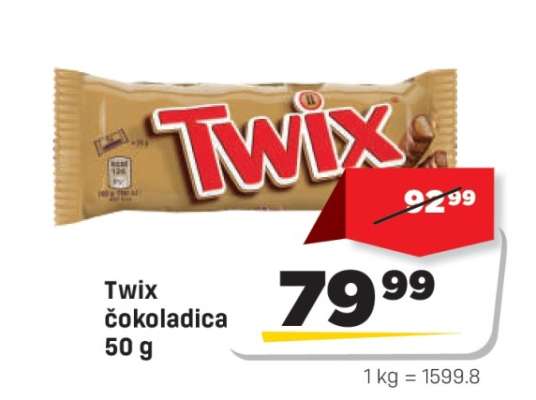 Twix čokoladica 50 g