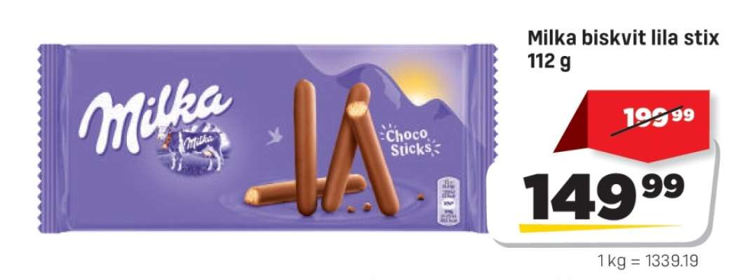 Milka biskvit lila stix 112 g