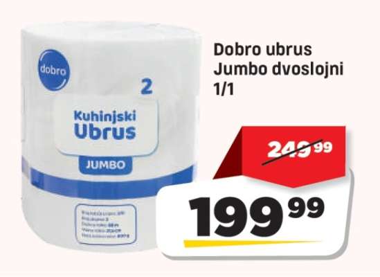 Dobro ubrus Jumbo dvoslojni 1/1