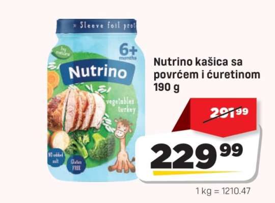 Nutrino kašica sa povrćem i ćuretinom