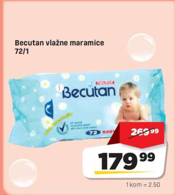 BECUTAN Vlažne maramice 72/1.