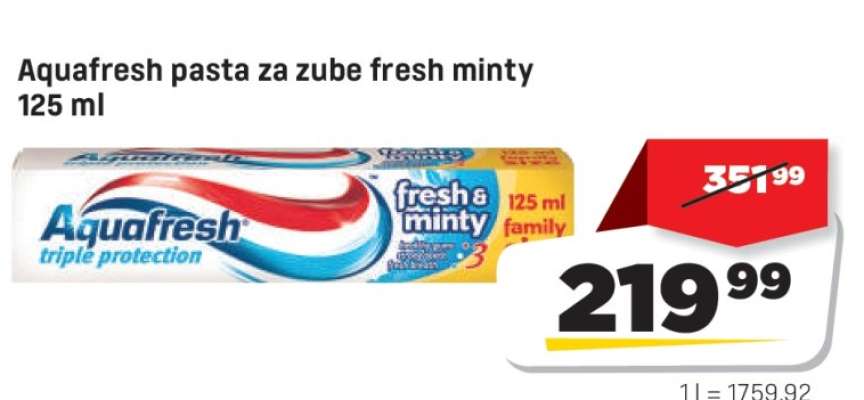 Aquafresh pasta za zube fresh minty 125 ml