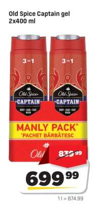 Old Spice Captain Gel 2x400 ml