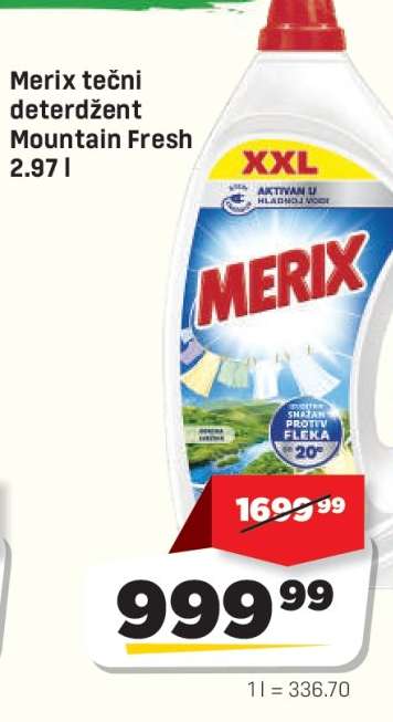 Merix tečni deterdžent Mountain Fresh 2.97 l