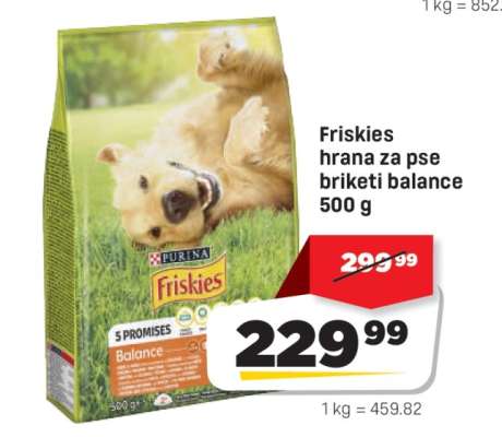 Friskies hrana za pse briketi balance 500 g