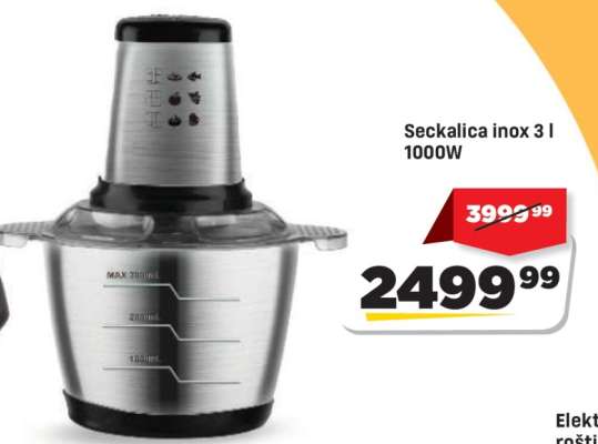 Seckalica inox 3 l 1000W