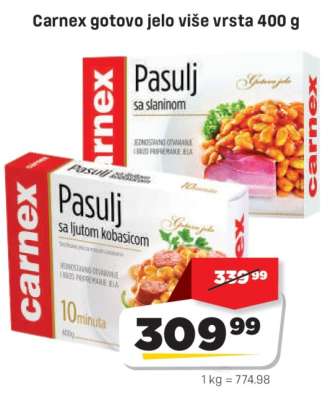 Carnex gotovo jelo više vrsta 400 g