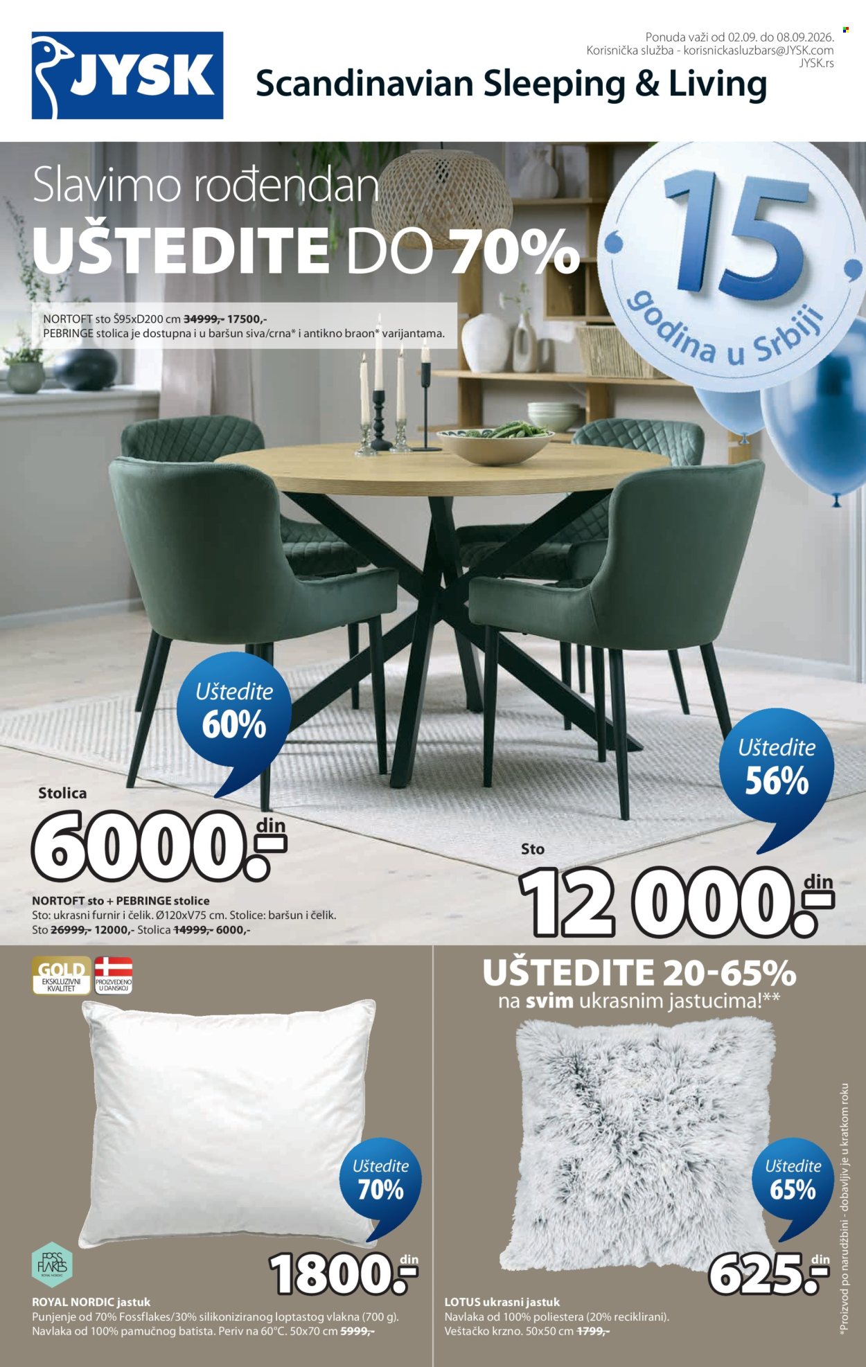JYSK katalog - 02.09.2026 - 08.09.2026. Stranica 1
