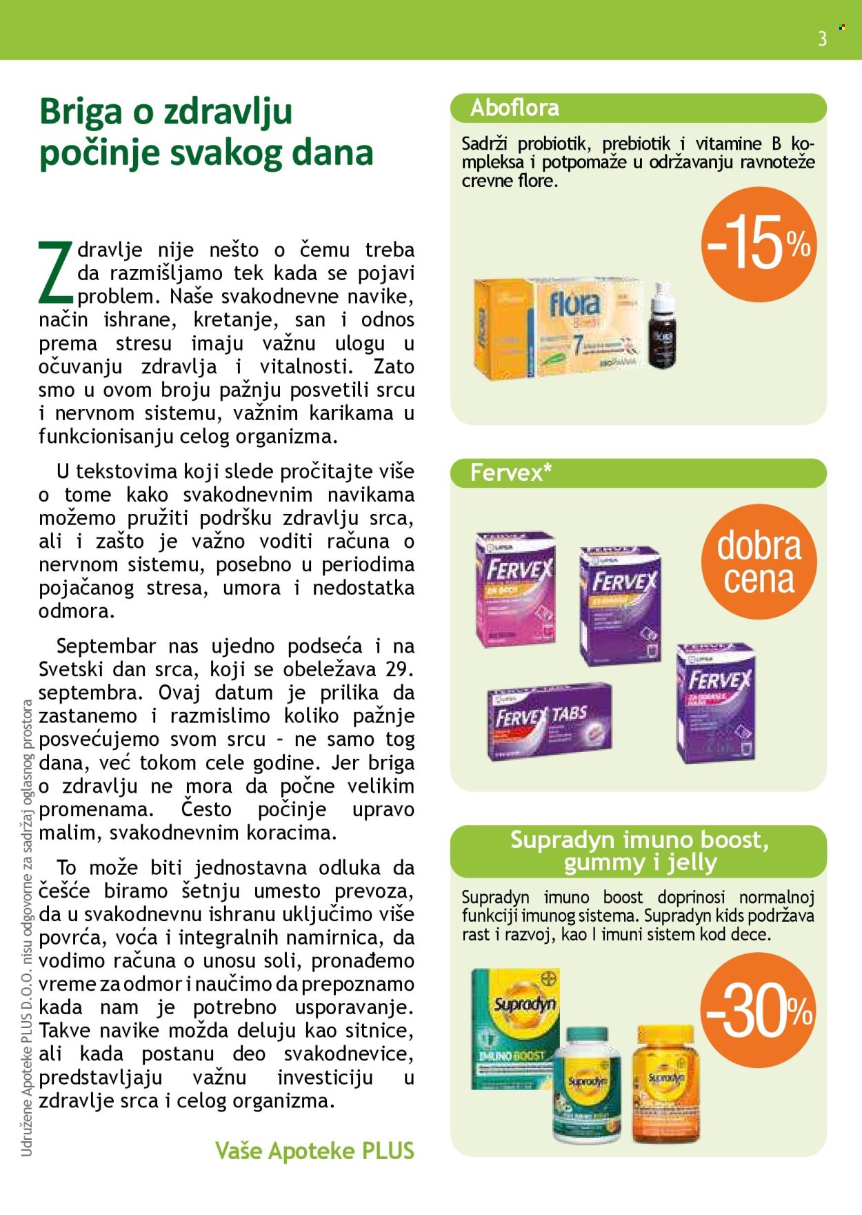 Apoteka Plus katalog - 01.09.2026 - 30.09.2026. Stranica 3
