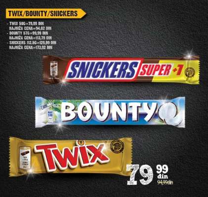 TWIX/BOUNTY/SNICKERS