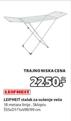 LEIFHEIT STALAK ZA SUŠENJE VEŠA