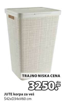 JUTE korpa za veš