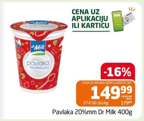 Pavlaka 20%mm Dr Milk 400g