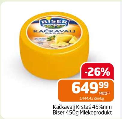Kačkavalj Krstaš 45% mm