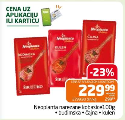 Neoplanta narezane kobasice 100g