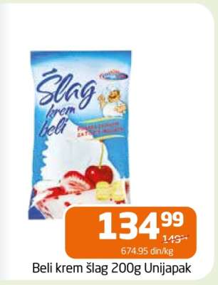 Beli krem šlag 200g Unijapak