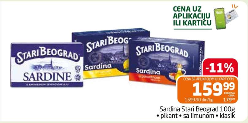Sardina Stari Beograd 100g