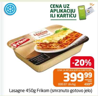 Lasagne 450g Frikom