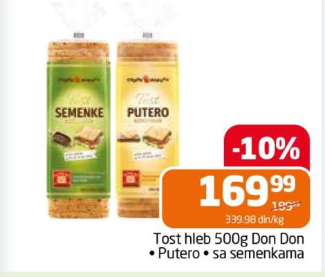Tost hleb 500g Don Don