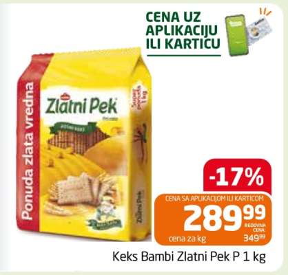 Keks Bambi Zlatni Pek P 1 kg