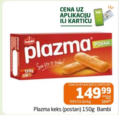 Plazma keks (postan) 150g Bambi