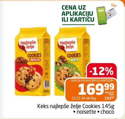 Keks najbolje želje Cookies 145g