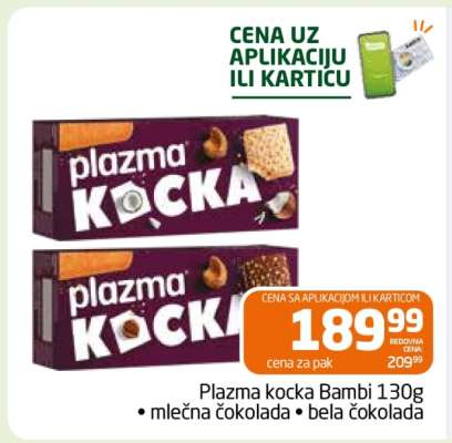 Plazma kocka Bambi 130g
