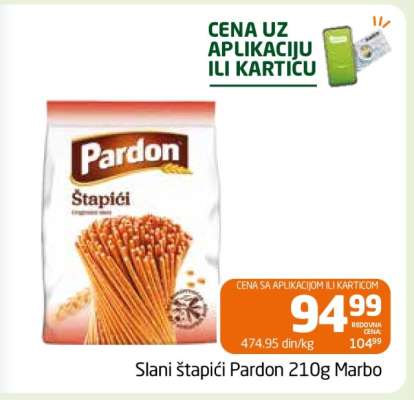 Slani štapići Pardon 210g Marbo