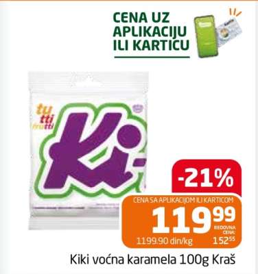 Kiki voćna karamela 100g Kraš