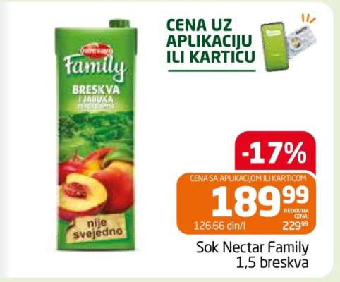 Sok Nectar Family 1,5 breskva