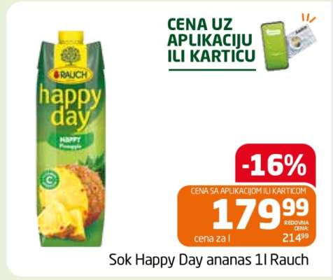 Sok Happy Day ananas 1l Rauch