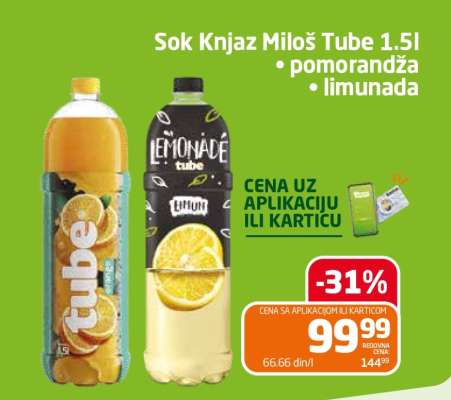 Sok Knjaz Miloš Tube 1.5l