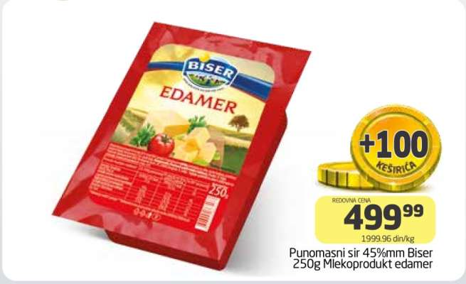 Punomasni sir 45%mm Biser