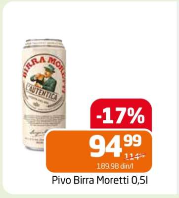 Pivo Birra Moretti 0.5l