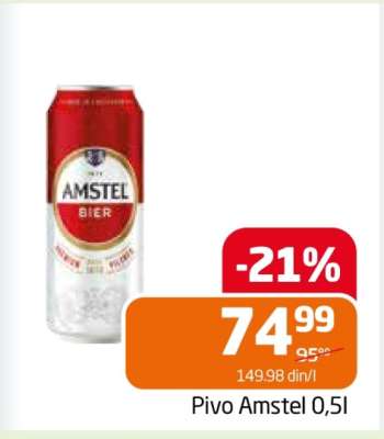 Pivo Amstel 0.5l