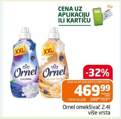 Ornel omekšivač 2.4l više vrsta