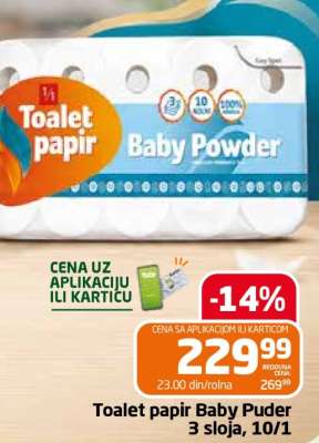 Toalet papir Baby Puder