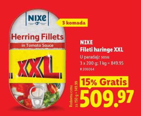 NIXE Fileti haringe XXL