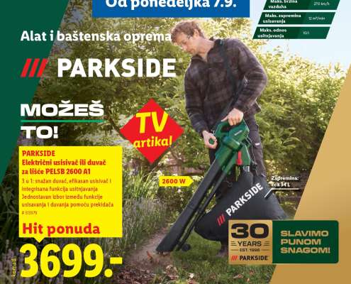 PARKSIDE Električni usisivač ili duvač za lišće PELSB 2600 A1