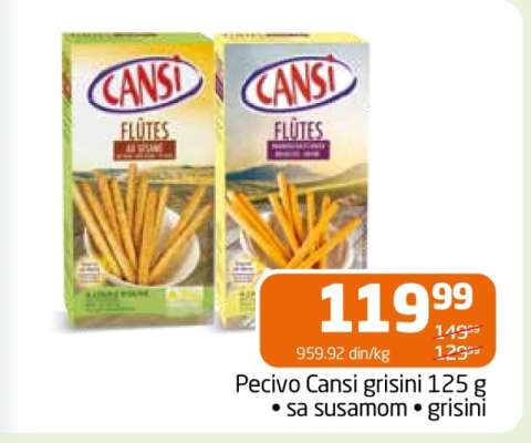 Pecivo Cansi grisini 125 g
