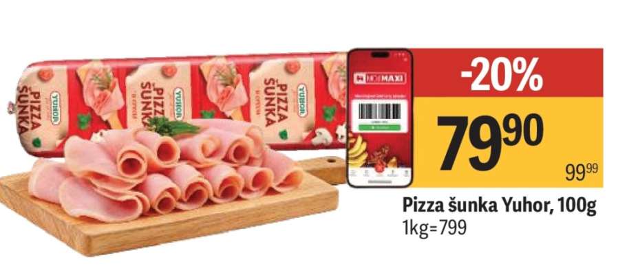 PIZZA ŠUNKA Yuhor 100g
