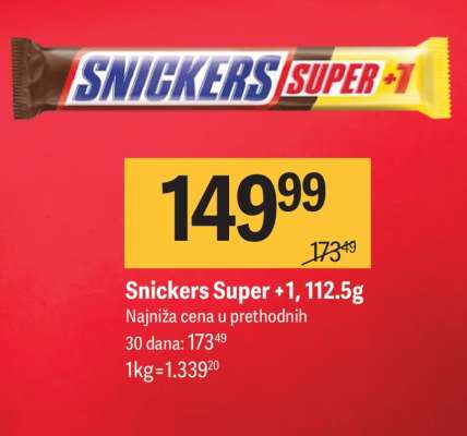 Snickers Super +1 112,5g