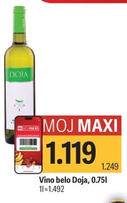 Víno belo Doja, 0.75l