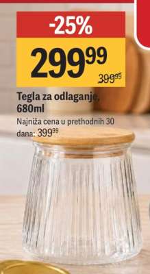 Tegla za odlaganje, 680ml